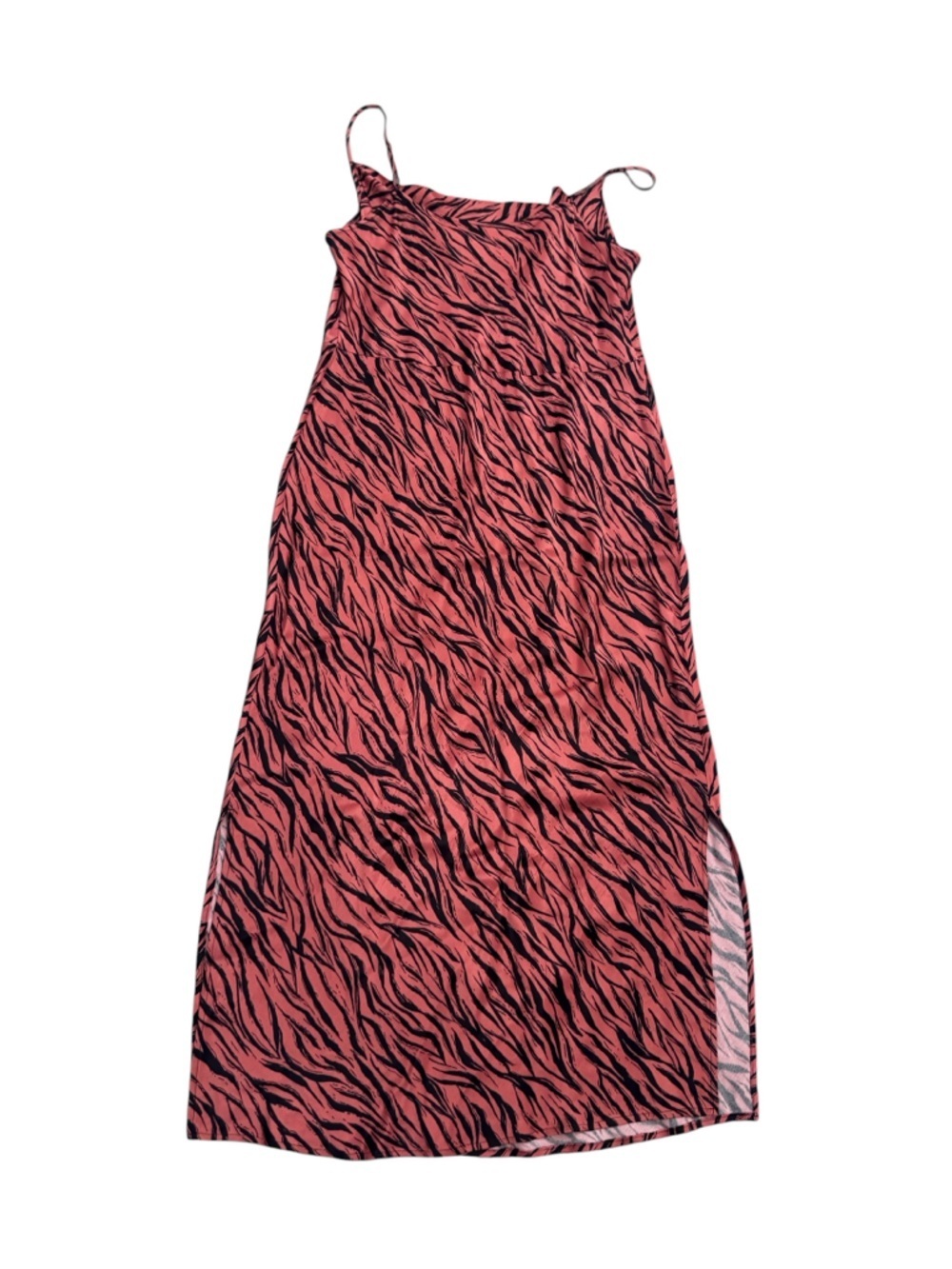 Anthropologie Elyse Zebra Print Cowl Neck Satin Midi Dress Size Large - Picture 6 of 13